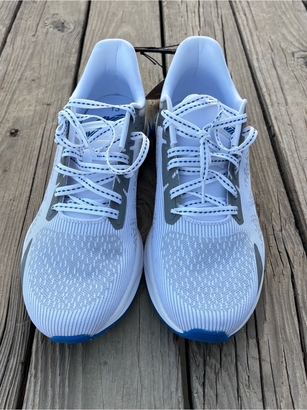 Avia Men's White Athletic Shoes with Blue Accents